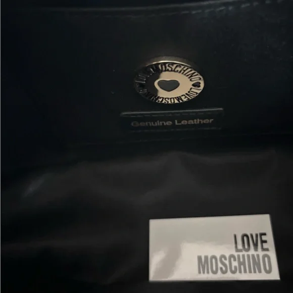 COPY - NWT $371 LOVE MOSCHINO Snake-print textured-leather shoulder bag